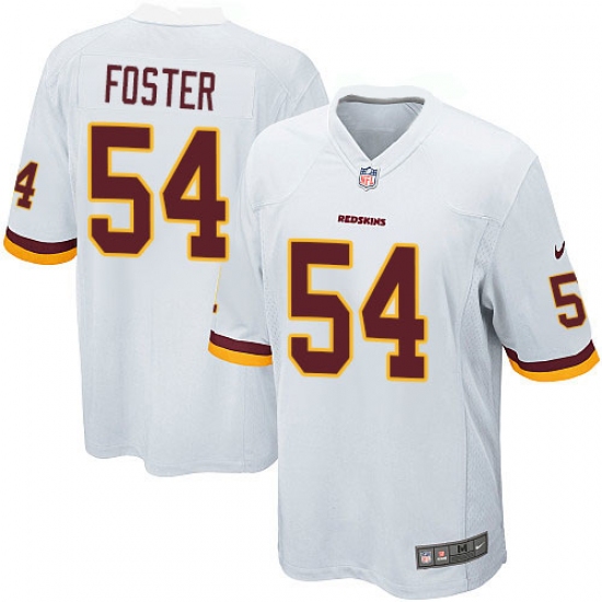 Men's Nike Washington Redskins 54 Mason Foster Game White NFL Jersey