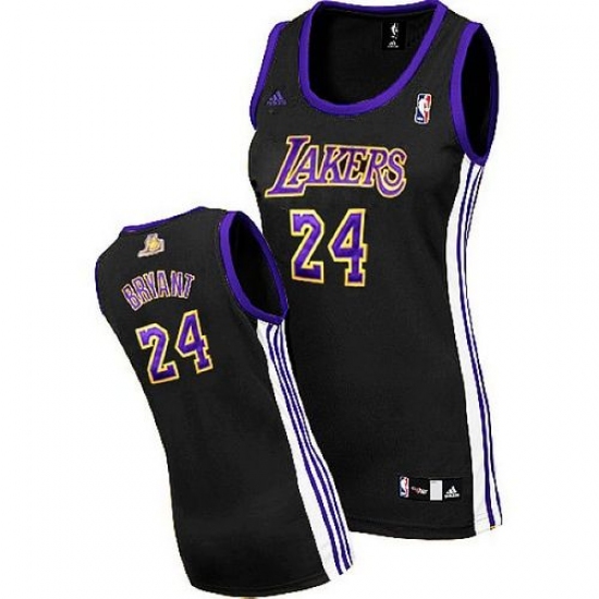 Women's Adidas Los Angeles Lakers 24 Kobe Bryant Swingman Black/Purple No. NBA Jersey