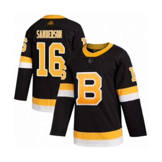 Men's Boston Bruins 16 Derek Sanderson Authentic Black Alternate Hockey Jersey