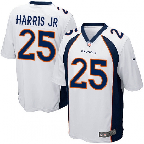 Men's Nike Denver Broncos 25 Chris Harris Jr Game White NFL Jersey