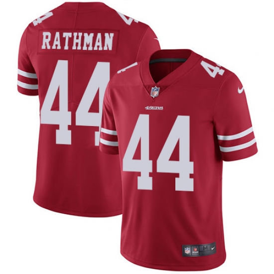 Youth Nike San Francisco 49ers 44 Tom Rathman Elite Red Team Color NFL Jersey