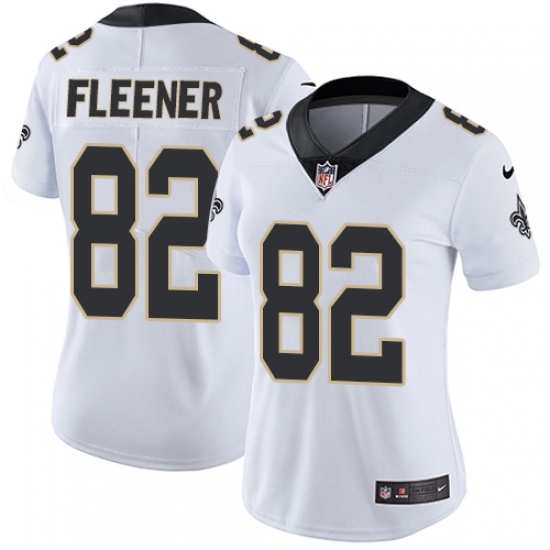 Women's Nike New Orleans Saints 82 Coby Fleener Elite White NFL Jersey