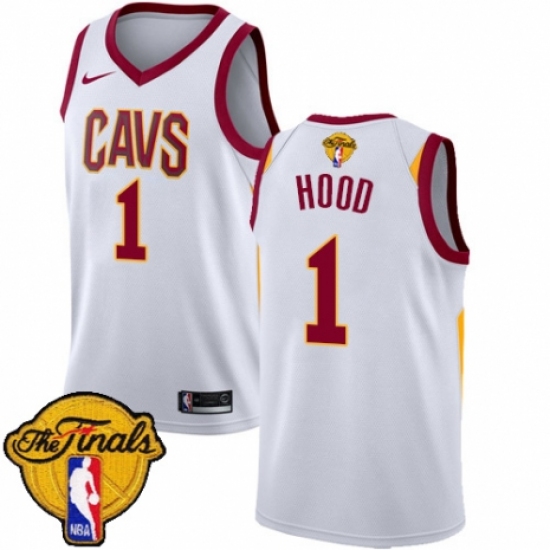 Men's Nike Cleveland Cavaliers 1 Rodney Hood Swingman White 2018 NBA Finals Bound NBA Jersey - Association Edition