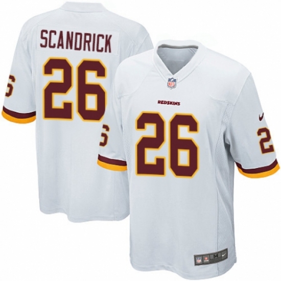 Men's Nike Washington Redskins 26 Orlando Scandrick Game White NFL Jersey