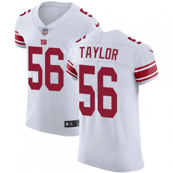 Men's Nike New York Giants 56 Lawrence Taylor White Vapor Untouchable Elite Player NFL Jersey