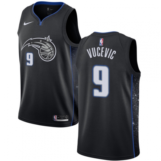 Youth Nike Orlando Magic 9 Nikola Vucevic Swingman Black NBA Jersey - City Edition