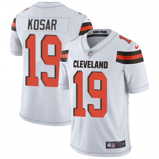 Youth Nike Cleveland Browns 19 Bernie Kosar White Vapor Untouchable Limited Player NFL Jersey