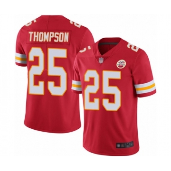 Men's Kansas City Chiefs 25 Darwin Thompson Red Team Color Vapor Untouchable Limited Player Football Jersey