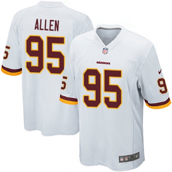 Men's Nike Washington Redskins 95 Jonathan Allen Game White NFL Jersey