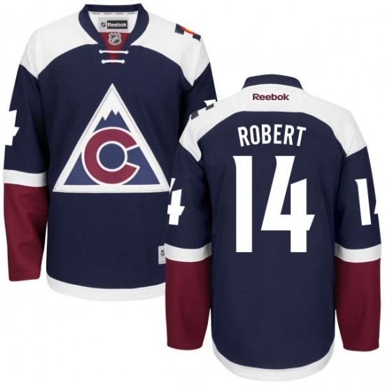 Women's Reebok Colorado Avalanche 14 Rene Robert Authentic Blue Third NHL Jersey