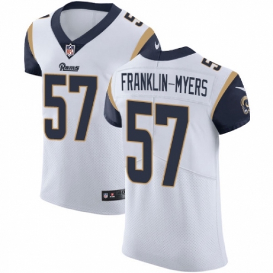 Men's Nike Los Angeles Rams 57 John Franklin-Myers White Vapor Untouchable Elite Player NFL Jersey