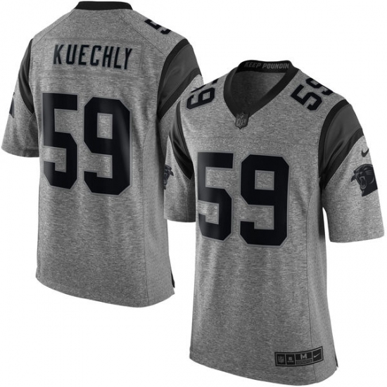 Men's Nike Carolina Panthers 59 Luke Kuechly Limited Gray Gridiron NFL Jersey