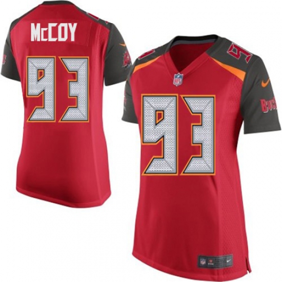 Women's Nike Tampa Bay Buccaneers 93 Gerald McCoy Game Red Team Color NFL Jersey