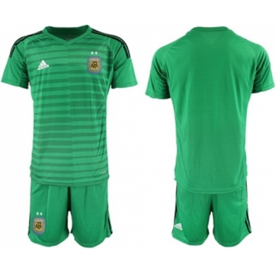 Argentina Blank Green Goalkeeper Soccer Country Jersey