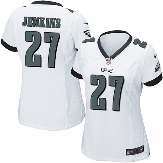 Women's Nike Philadelphia Eagles 27 Malcolm Jenkins Game White NFL Jersey