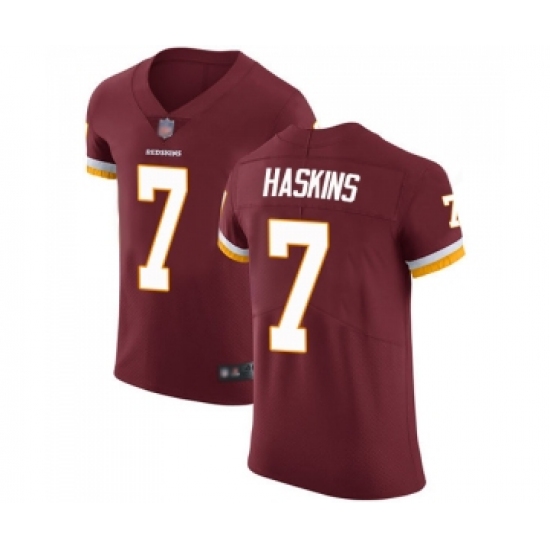 Men's Washington Redskins 7 Dwayne Haskins Burgundy Red Team Color Vapor Untouchable Elite Player Football Jersey