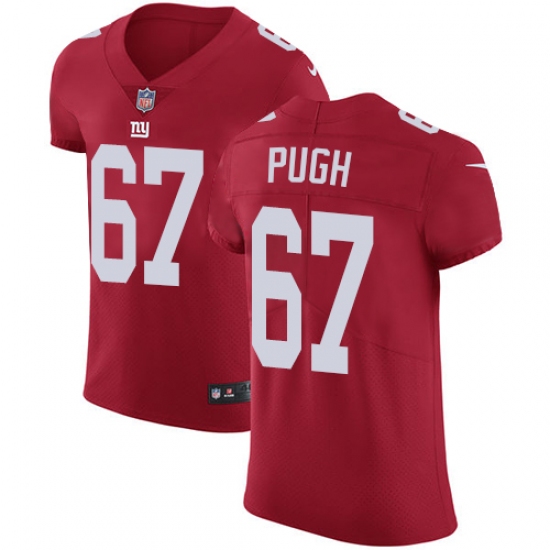 Men's Nike New York Giants 67 Justin Pugh Red Alternate Vapor Untouchable Elite Player NFL Jersey