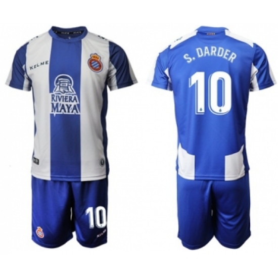 Espanyol 10 S.Darder Home Soccer Club Jersey