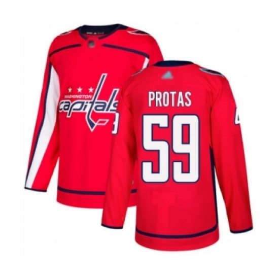 Youth Washington Capitals 59 Aliaksei Protas Authentic Red Home Hockey Jersey