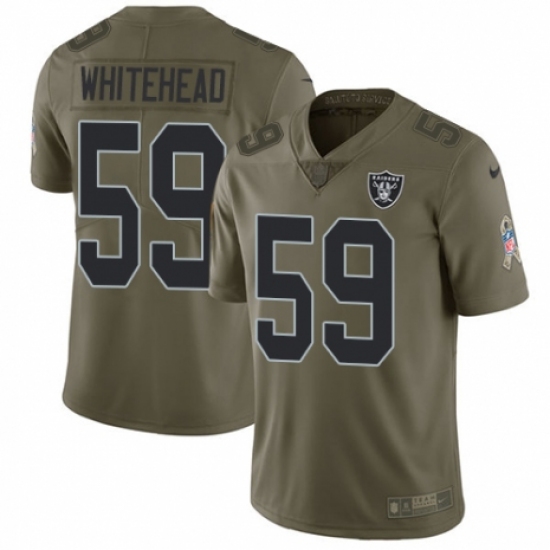 Men's Nike Oakland Raiders 59 Tahir Whitehead Limited Olive 2017 Salute to Service NFL Jersey