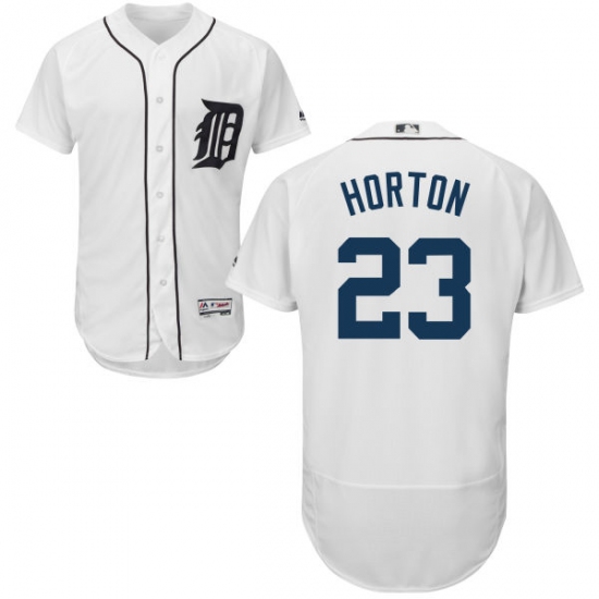 Men's Majestic Detroit Tigers 23 Willie Horton White Home Flex Base Authentic Collection MLB Jersey