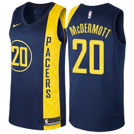 Men's Nike Indiana Pacers 20 Doug McDermott Swingman Navy Blue NBA Jersey - City Edition