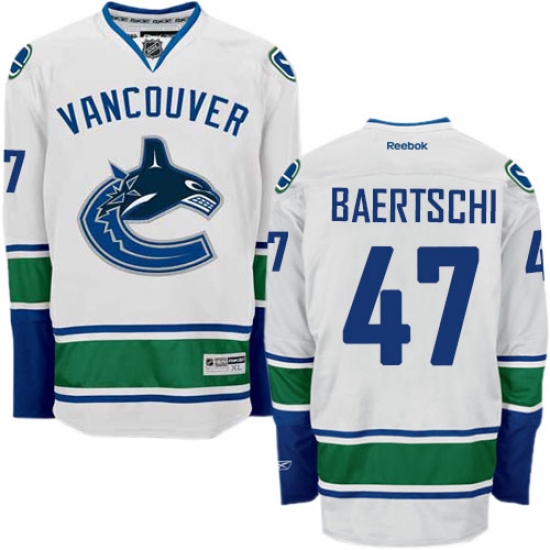 Women's Reebok Vancouver Canucks 47 Sven Baertschi Authentic White Away NHL Jersey