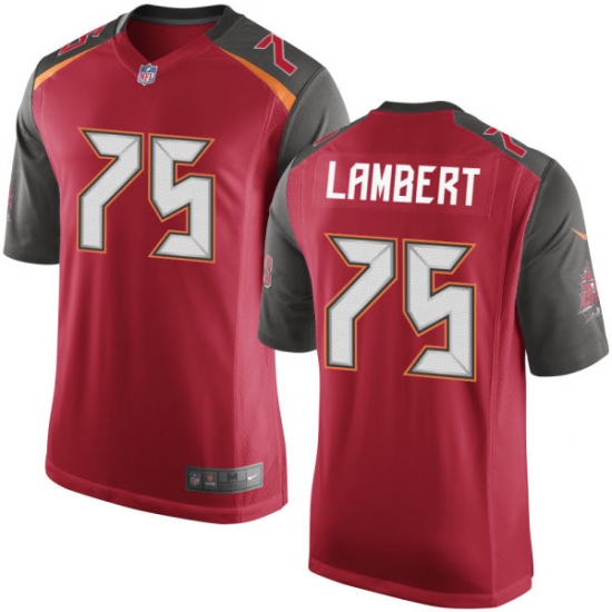 Men's Nike Tampa Bay Buccaneers 75 Davonte Lambert Game Red Team Color NFL Jersey