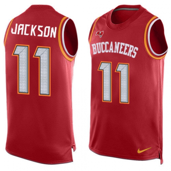 Men's Nike Tampa Bay Buccaneers 11 DeSean Jackson Limited Red Player Name & Number Tank Top NFL Jersey