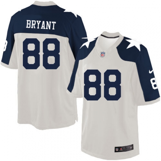 Men's Nike Dallas Cowboys 88 Dez Bryant Limited White Throwback Alternate NFL Jersey