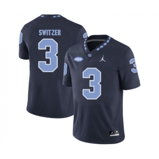 North Carolina Tar Heels 3 Ryan Switzer Black College Football Jersey