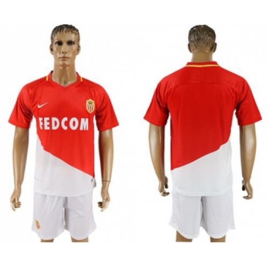 Monaco Blank Home Soccer Club Jersey