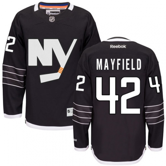 Women's Reebok New York Islanders 42 Scott Mayfield Authentic Black Third NHL Jersey