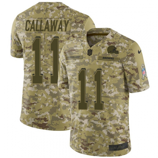 Men's Nike Cleveland Browns 15 Ricardo Louis Limited Camo 2018 Salute to Service NFL Jersey
