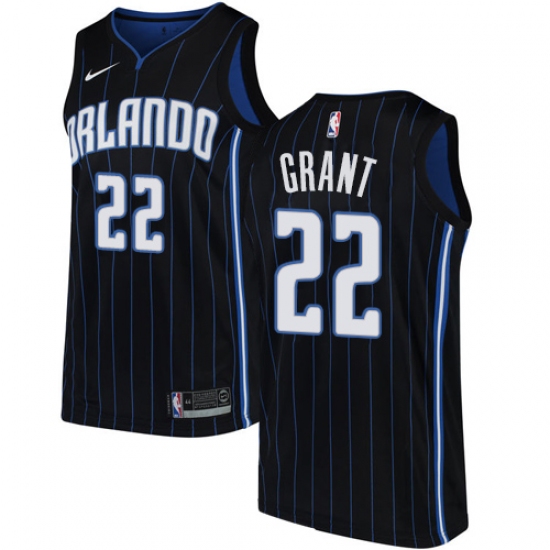 Men's Nike Orlando Magic 22 Jerian Grant Swingman Black NBA Jersey Statement Edition