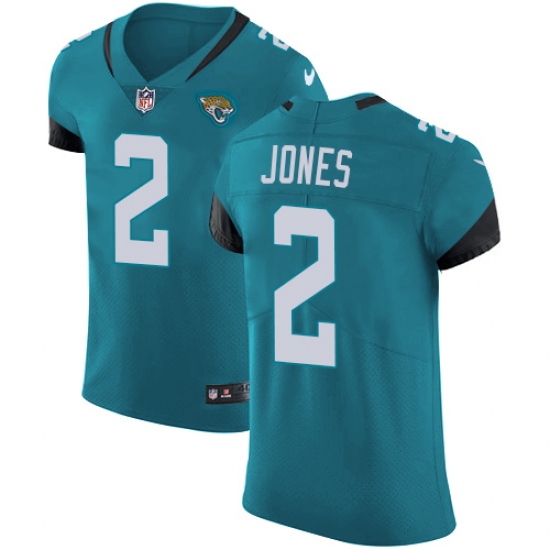 Men's Nike Jacksonville Jaguars 2 Landry Jones Teal Green Alternate Vapor Untouchable Elite Player NFL Jersey