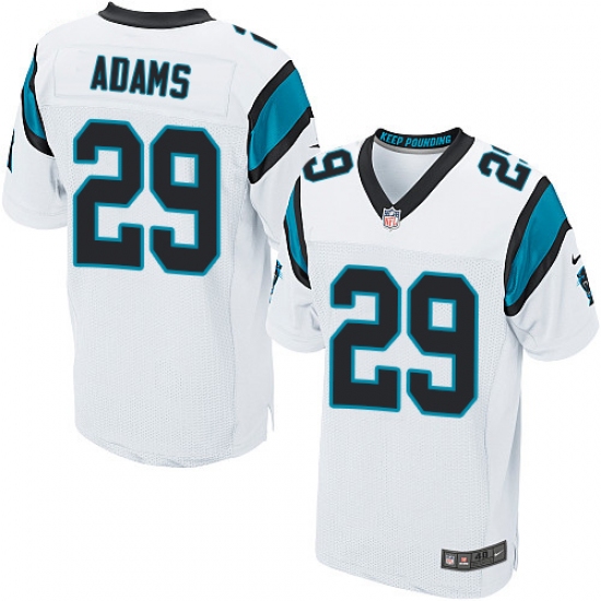 Men's Nike Carolina Panthers 29 Mike Adams Elite White NFL Jersey