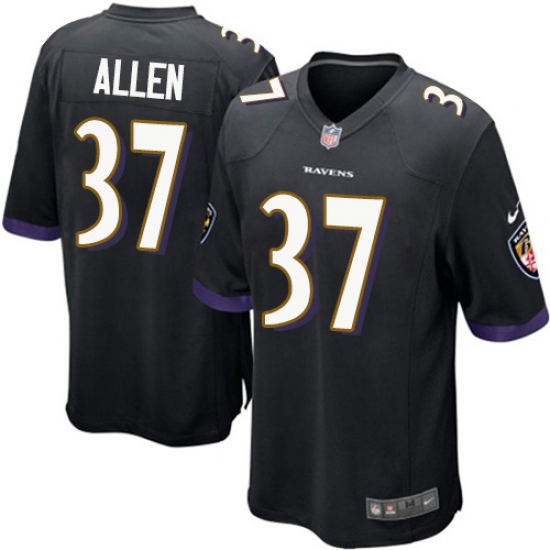 Men's Nike Baltimore Ravens 37 Javorius Allen Game Black Alternate NFL Jersey