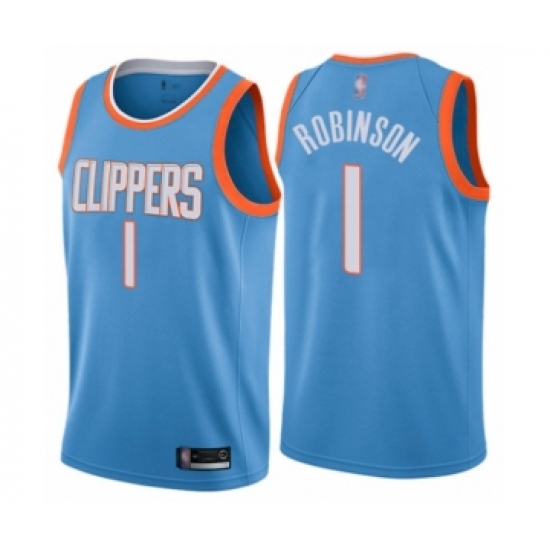 Youth Los Angeles Clippers 1 Jerome Robinson Swingman Blue Basketball Jersey - City Edition