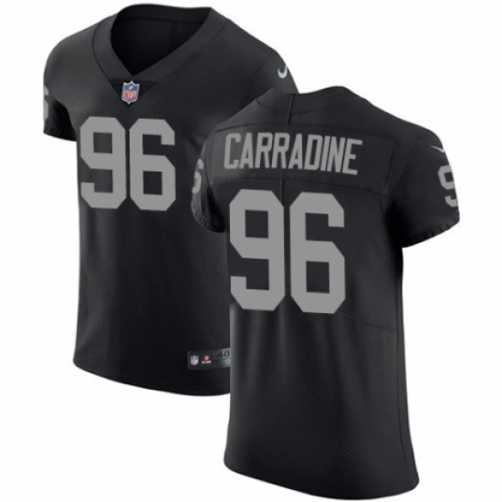 Men's Nike Oakland Raiders 96 Cornellius Carradine Black Team Color Vapor Untouchable Elite Player NFL Jersey