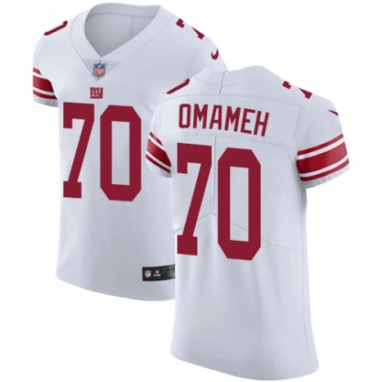 Men's Nike New York Giants 70 Patrick Omameh White Vapor Untouchable Elite Player NFL Jersey