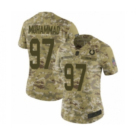 Women's Indianapolis Colts 97 Al-Quadin Muhammad Limited Camo 2018 Salute to Service Football Jersey