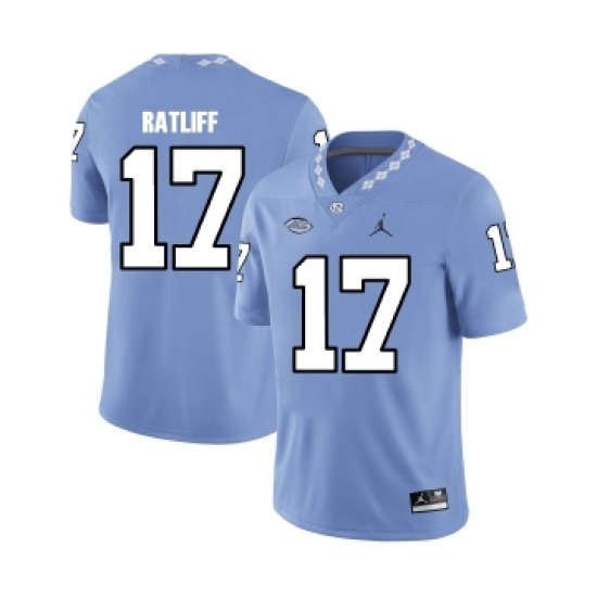 North Carolina Tar Heels 17 Anthony Ratliff Blue College Football Jersey