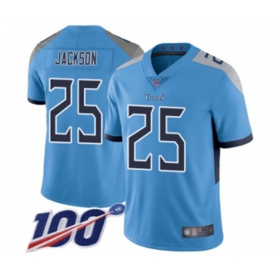 Men's Tennessee Titans 25 Adoree' Jackson Light Blue Alternate Vapor Untouchable Limited Player 100th Season Football Jersey