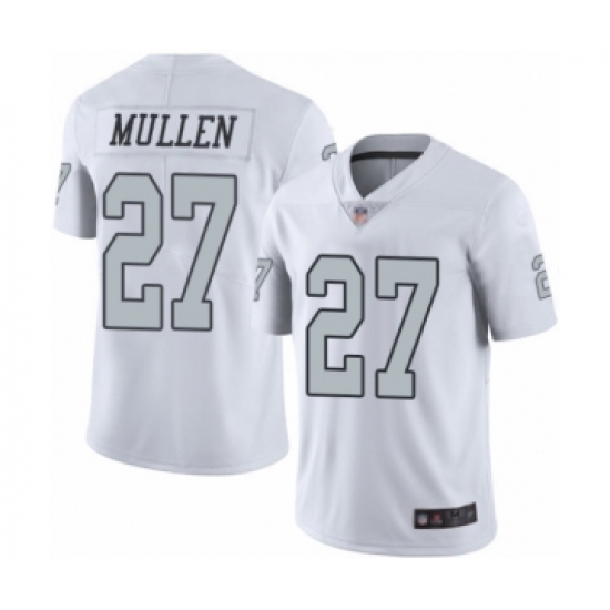 Men's Oakland Raiders 27 Trayvon Mullen Limited White Rush Vapor Untouchable Football Jersey