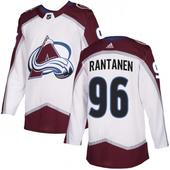 Men's Adidas Colorado Avalanche 96 Mikko Rantanen White Road Authentic Stitched NHL Jersey