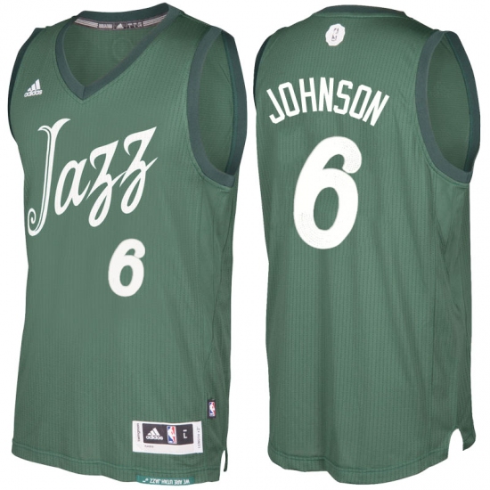 Men's Utah Jazz 6 Joe Johnson Green 2016-2017 Christmas Day NBA Swingman Jersey