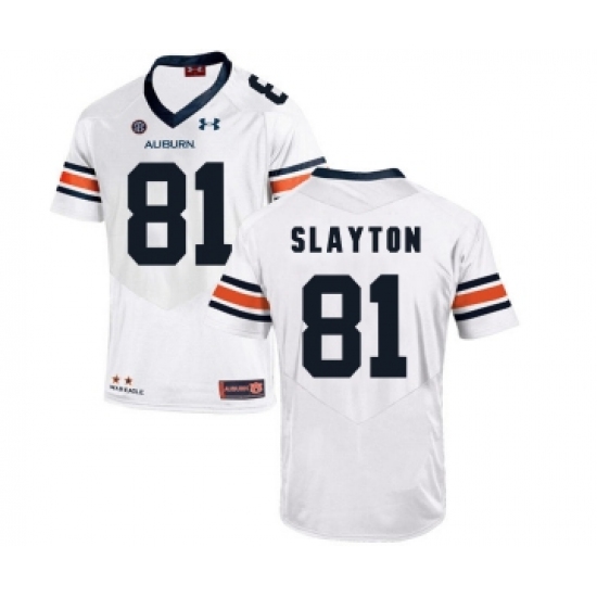 Auburn Tigers 81 Darius Slayton White College Football Jersey