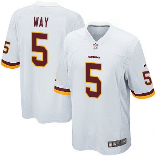 Men's Nike Washington Redskins 5 Tress Way Game White NFL Jersey