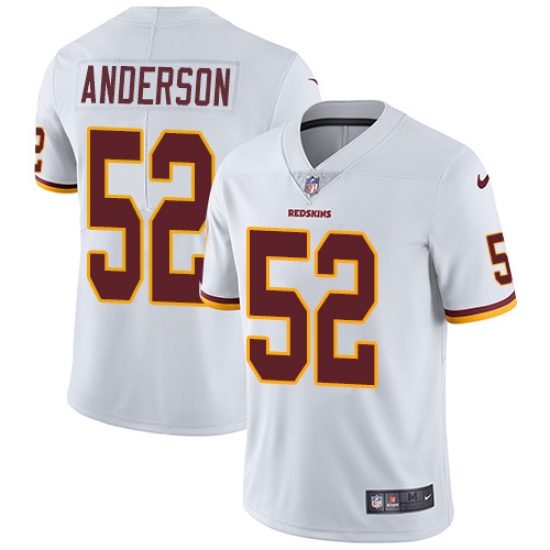 Men's Nike Washington Redskins 52 Ryan Anderson White Vapor Untouchable Limited Player NFL Jersey